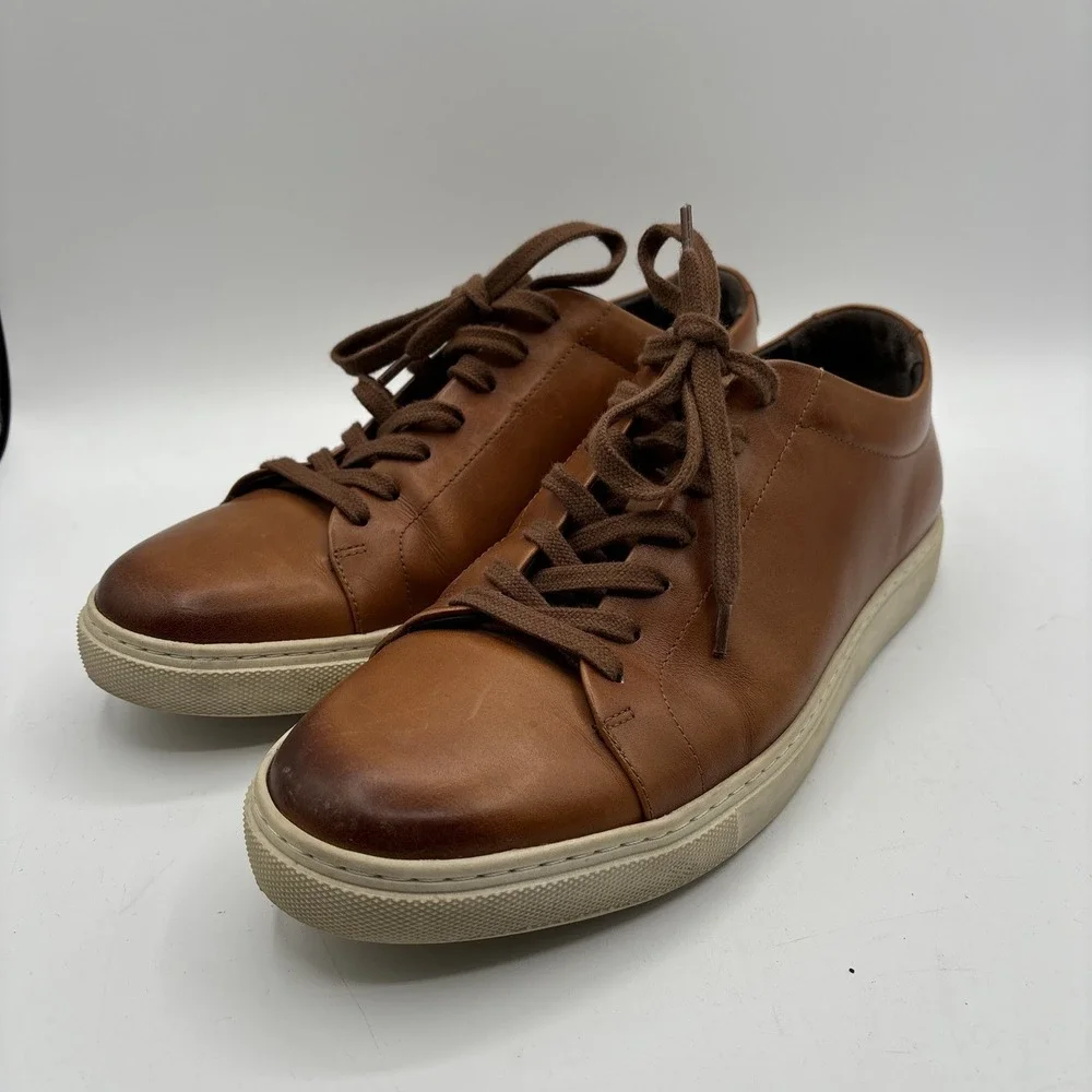 Allen Edmonds Canal Court Sneakers Men's‎ Size 8 D Lace Up Brown Leather Casual